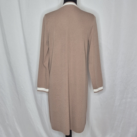 Tahari Long Open-Front Cardigan - Size S - Picture 4 of 16